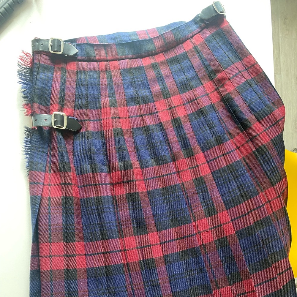 McArthur of Scotland wool plaid skirt
